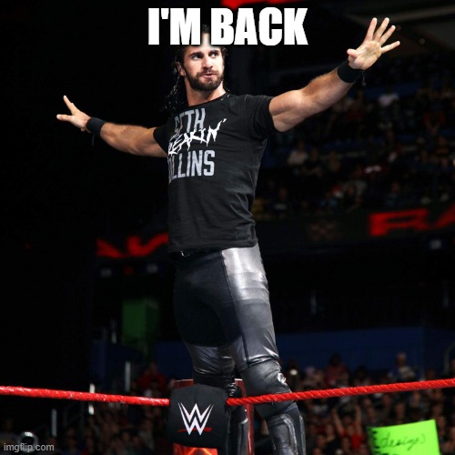Seth Rollins  | I'M BACK | image tagged in seth rollins | made w/ Imgflip meme maker