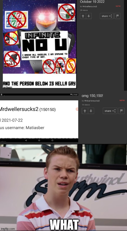 the images were too big it's cropped | WHAT | image tagged in you guys are getting paid | made w/ Imgflip meme maker