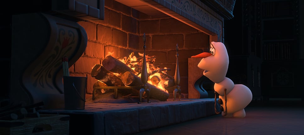 High Quality Olaf fascinated by fire Blank Meme Template