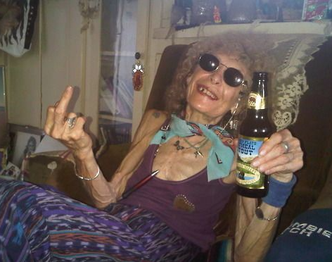 Drinking Old Woman Alkie Alcoholic Drunk Drunkard Generator -