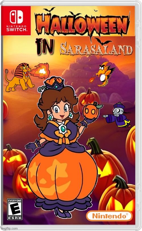HALLOWEEN IN DAISY'S KINGDOM | image tagged in nintendo switch,daisy,halloween,dessert,spooktober,fake switch games | made w/ Imgflip meme maker