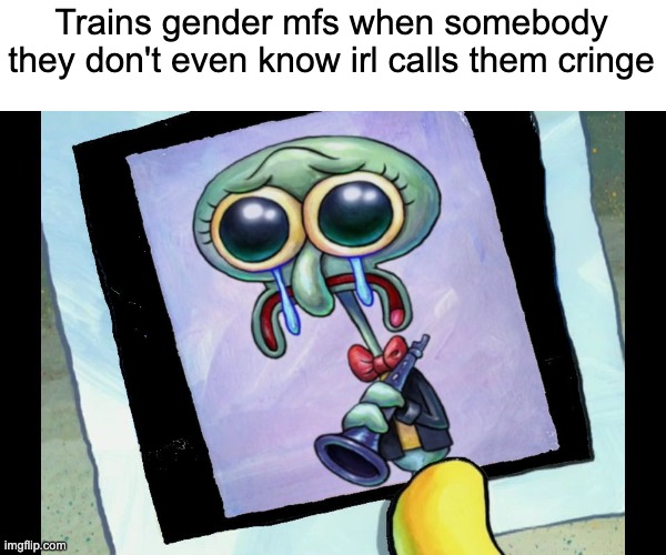 Trains gender mfs when somebody they don't even know irl calls them cringe | made w/ Imgflip meme maker