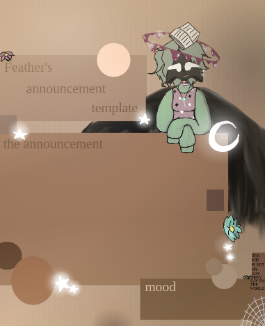 feather's announcement template Blank Meme Template