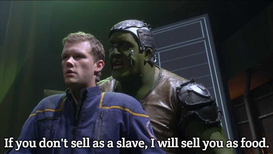 Jeffrey Pierce | If you don't sell as a slave, I will sell you as food. | image tagged in jeffrey pierce,slavic | made w/ Imgflip meme maker