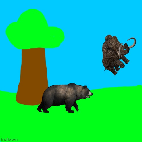 Yeet the mammoth but it's a meme | image tagged in yeet,memes,yeet the mammoth,funny memes,funny,bear | made w/ Imgflip meme maker