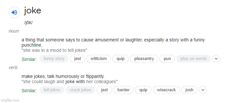 Joke meaning | image tagged in joke meaning | made w/ Imgflip meme maker
