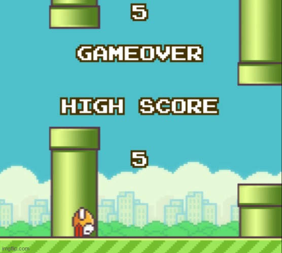 Flappy bird fail | image tagged in flappy bird fail | made w/ Imgflip meme maker