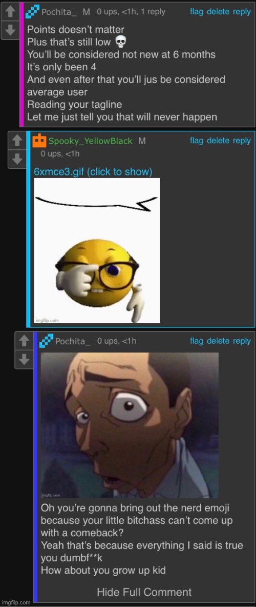 Mf doesn’t know how to have a argument ☠️ | made w/ Imgflip meme maker