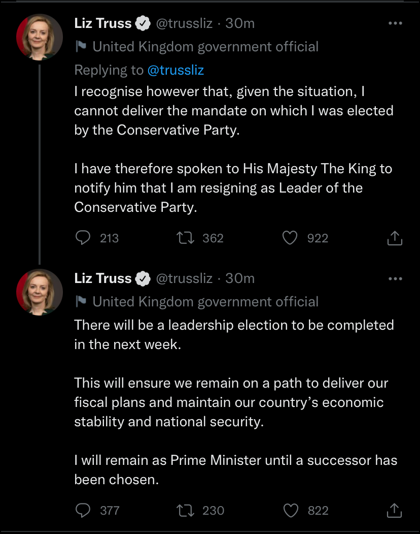 Liz Truss resigns as PM Blank Meme Template