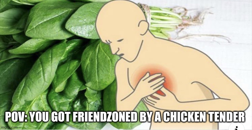 My heart | POV: YOU GOT FRIENDZONED BY A CHICKEN TENDER | image tagged in my heart | made w/ Imgflip meme maker