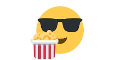 High Quality emoji eating popcorn Blank Meme Template
