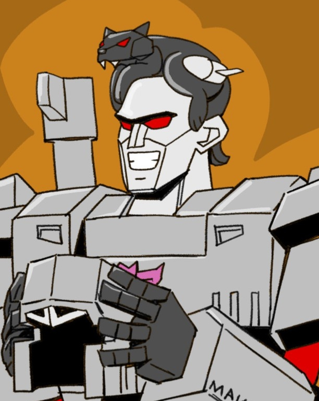 High Quality Megatron's new hair Blank Meme Template