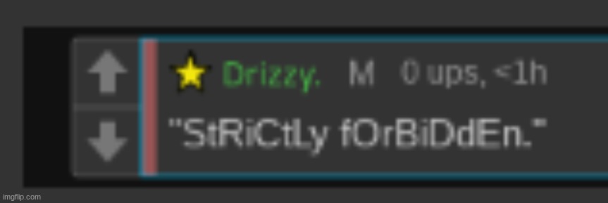 wise words from Drizz | image tagged in strictly forbidden | made w/ Imgflip meme maker