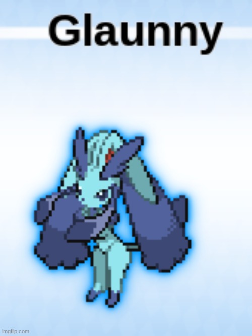 glaceon + lopunny | image tagged in pokemon | made w/ Imgflip meme maker