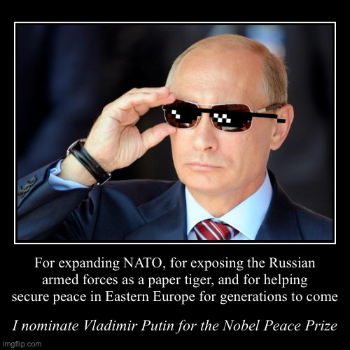 Vladimir Putin Nobel Peace Prize Blank Meme Template