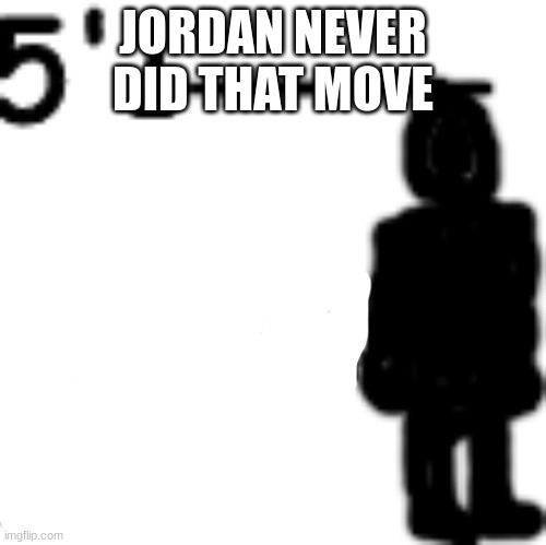 5'1 Size thi g | JORDAN NEVER DID THAT MOVE | image tagged in 5'1 size thi g | made w/ Imgflip meme maker