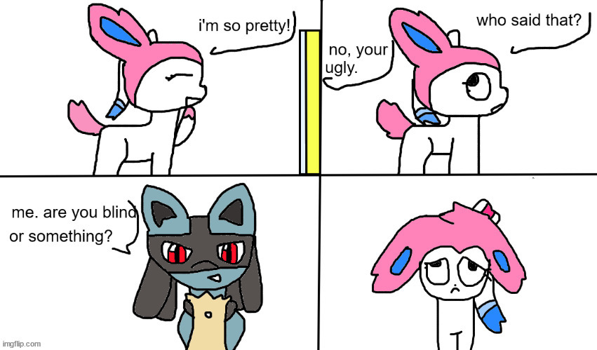 sylveon meets her rival | made w/ Imgflip meme maker