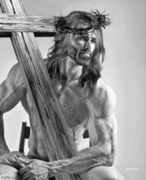 Gigachad Jesus | image tagged in gigachad jesus | made w/ Imgflip meme maker