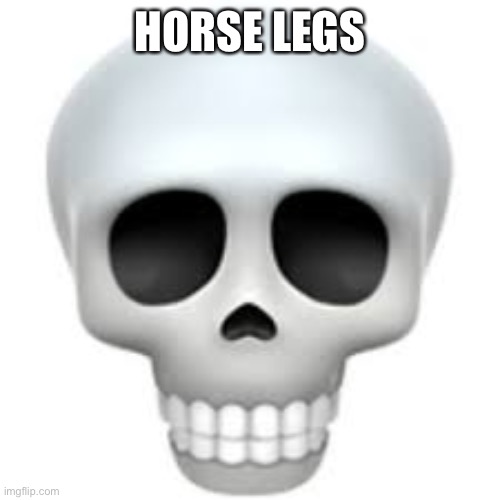 skull | HORSE LEGS | image tagged in skull | made w/ Imgflip meme maker