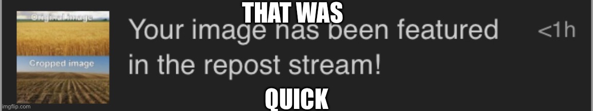 THAT WAS; QUICK | made w/ Imgflip meme maker