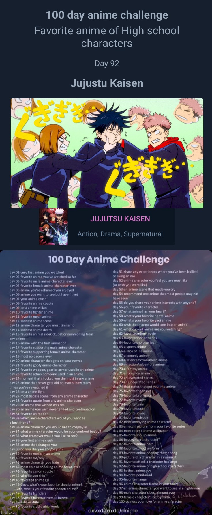 image tagged in 100 day anime challenge | made w/ Imgflip meme maker