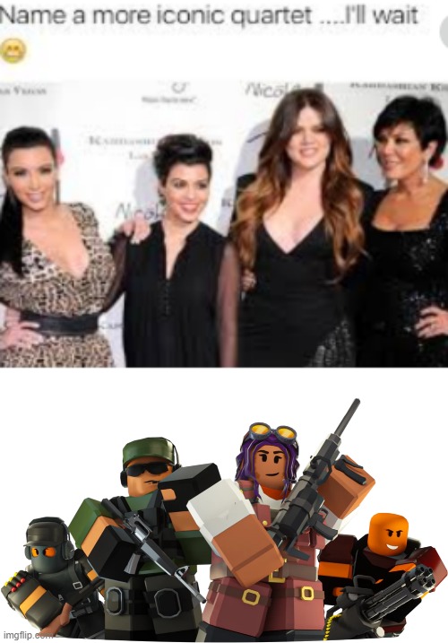 Name a More Iconic Quartet TDS | image tagged in name a more iconic quartet,tds,tower defense simulator | made w/ Imgflip meme maker