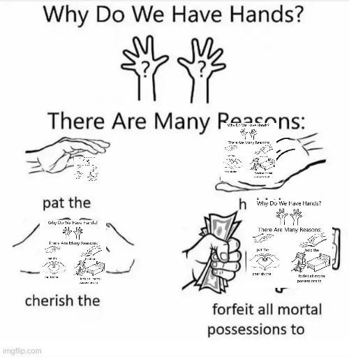 Why do we have hands why do we have hands? | image tagged in why do we have hands all blank | made w/ Imgflip meme maker