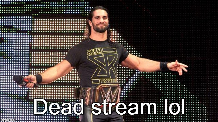 Seth Rollins | Dead stream lol | image tagged in seth rollins | made w/ Imgflip meme maker