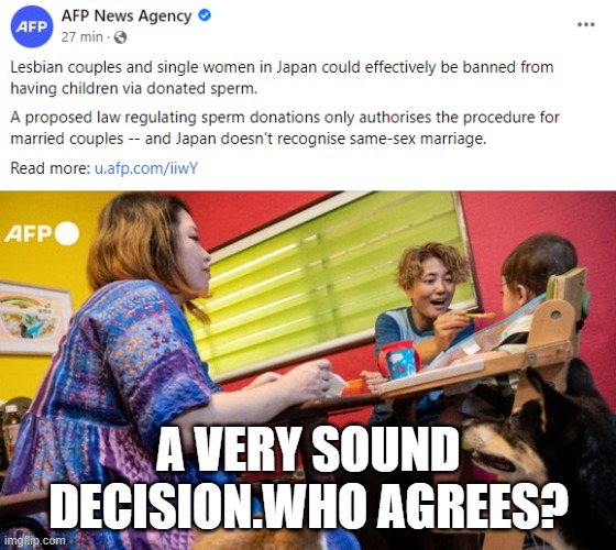 A VERY SOUND DECISION.WHO AGREES? | image tagged in lgbtq,japan | made w/ Imgflip meme maker