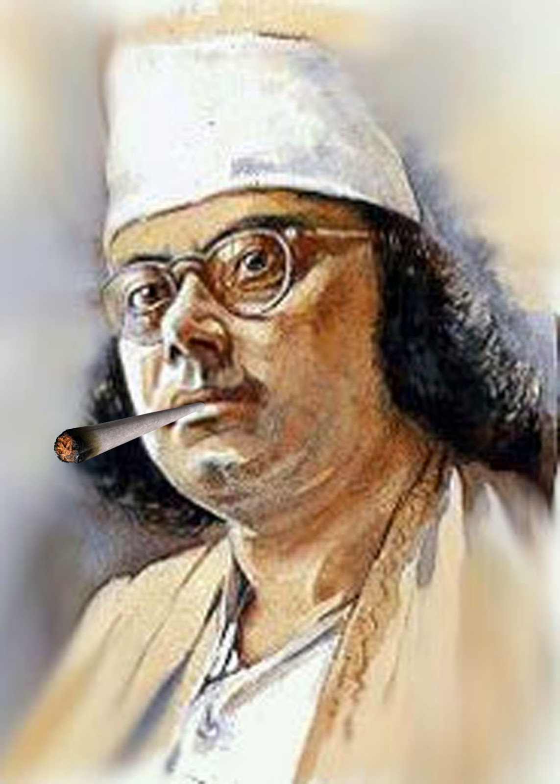 High Quality Kazi Nazrul Islam Ganja Blank Meme Template