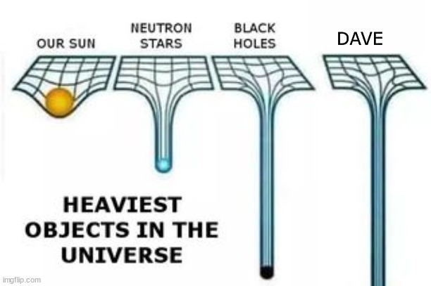 heaviest objects | DAVE | image tagged in heaviest objects | made w/ Imgflip meme maker