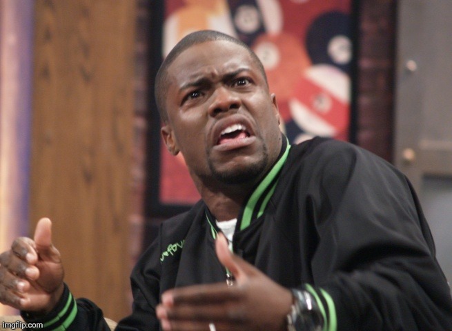 Kevin Hart WTF FACE | image tagged in kevin hart wtf face | made w/ Imgflip meme maker