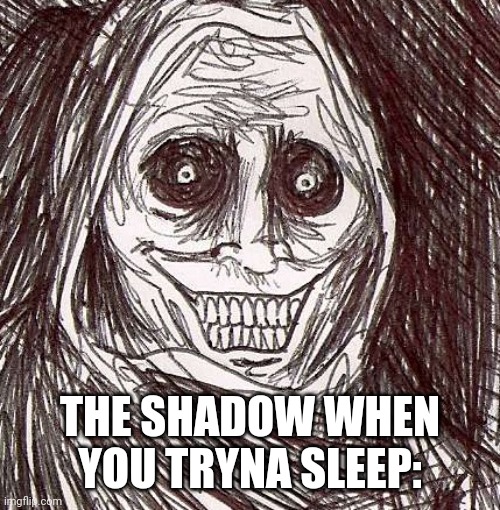 Unwanted House Guest Meme | THE SHADOW WHEN YOU TRYNA SLEEP: | image tagged in memes,unwanted house guest | made w/ Imgflip meme maker