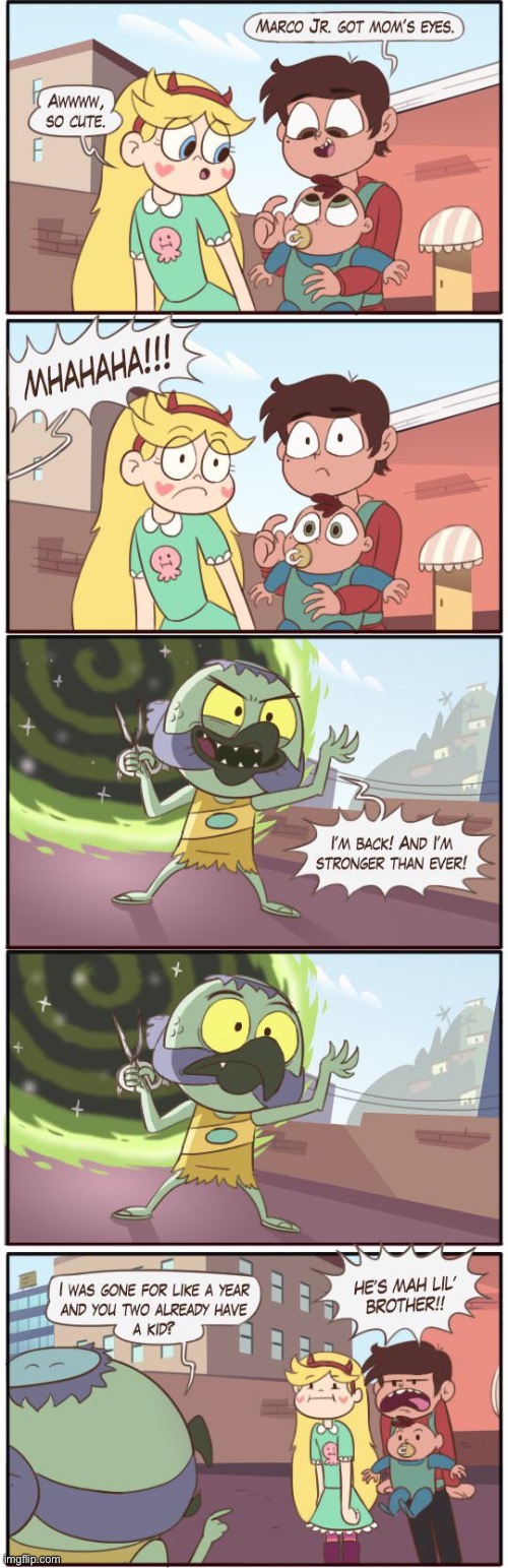 MorningMark - He’s been busy | image tagged in comics,morningmark,svtfoe,star vs the forces of evil,memes,stop reading the tags | made w/ Imgflip meme maker