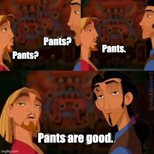 Both is good | Pants? Pants? Pants. Pants are good. | image tagged in both is good | made w/ Imgflip meme maker