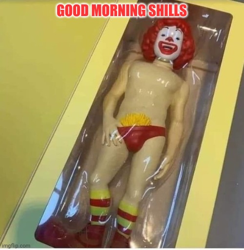 Shills | GOOD MORNING SHILLS | image tagged in stonks,stocks,apes | made w/ Imgflip meme maker