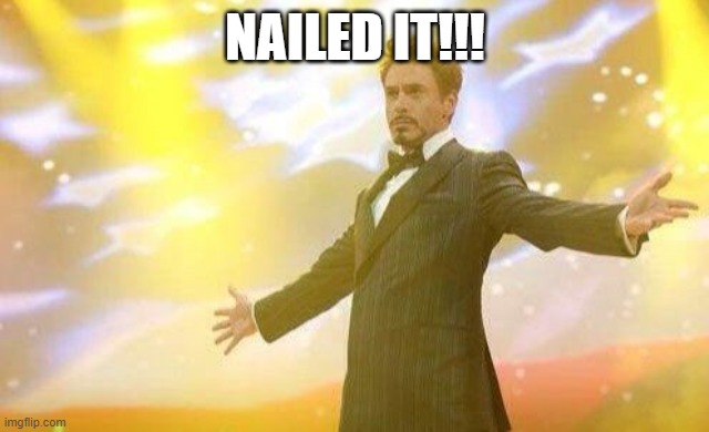 When You Nail It | NAILED IT!!! | image tagged in when you nail it | made w/ Imgflip meme maker