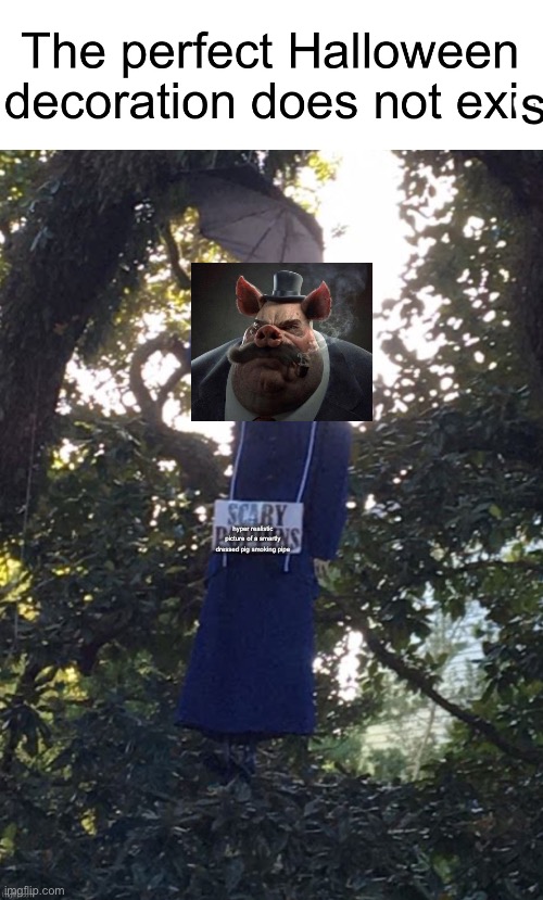 st. hyper realistic picture of a smartly dressed pig smoking pipe | made w/ Imgflip meme maker