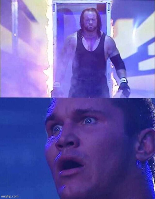 Randy Orton, Undertaker | image tagged in randy orton undertaker | made w/ Imgflip meme maker