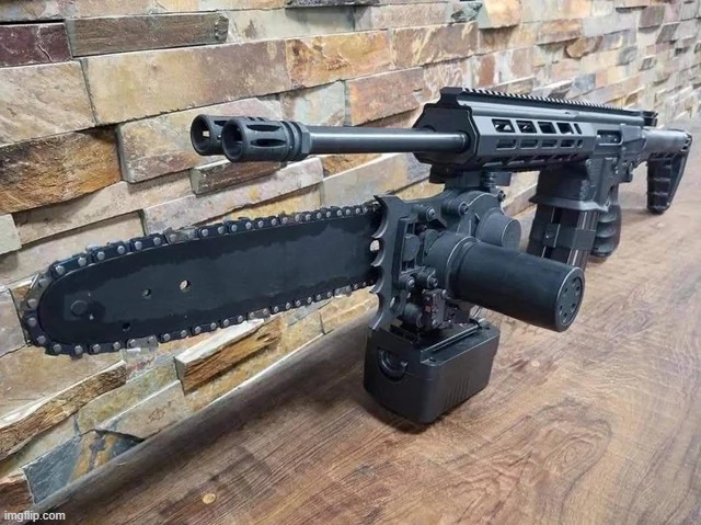 2-Shot Chainsaw Rifle | made w/ Imgflip meme maker