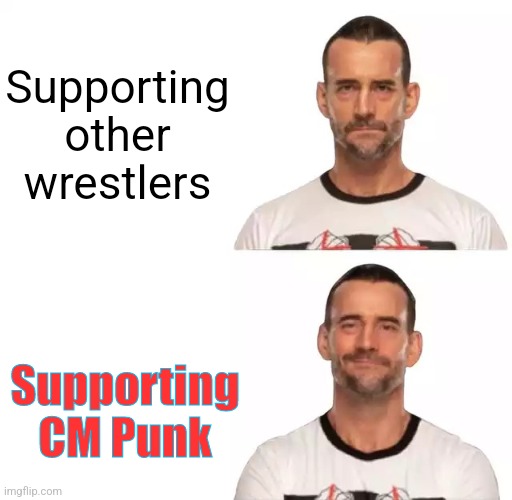 d | Supporting other wrestlers; Supporting CM Punk | image tagged in cm punk meme | made w/ Imgflip meme maker