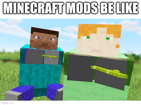steve panda | MINECRAFT MODS BE LIKE | image tagged in minecraft,cursed | made w/ Imgflip meme maker