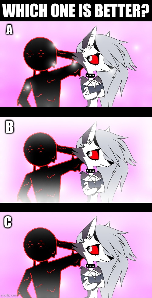 WHICH ONE IS BETTER? A; B; C | image tagged in horizontal line | made w/ Imgflip meme maker