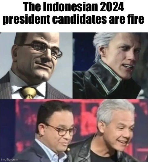 The Indonesian 2024 president candidates are fire | made w/ Imgflip meme maker