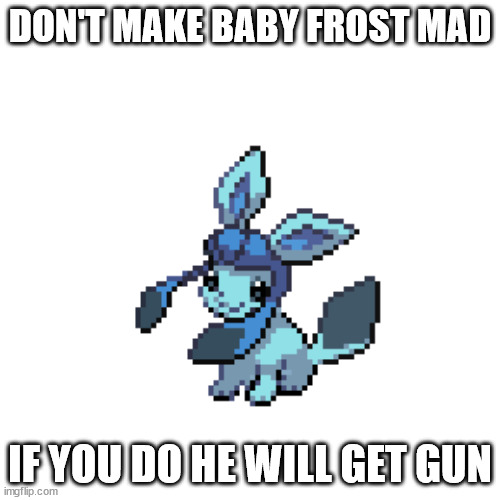 DON'T MAKE BABY FROST MAD; IF YOU DO HE WILL GET GUN | made w/ Imgflip meme maker