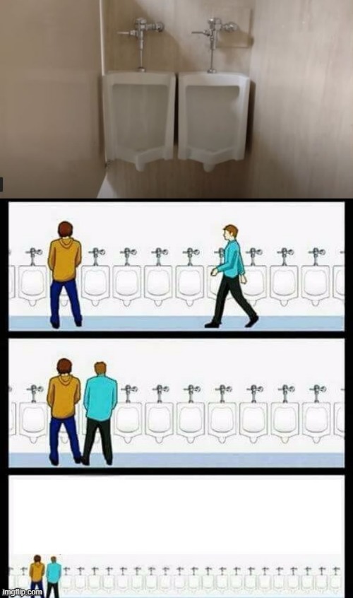 Justtttt a Lil Close | image tagged in urinal guy more text room | made w/ Imgflip meme maker