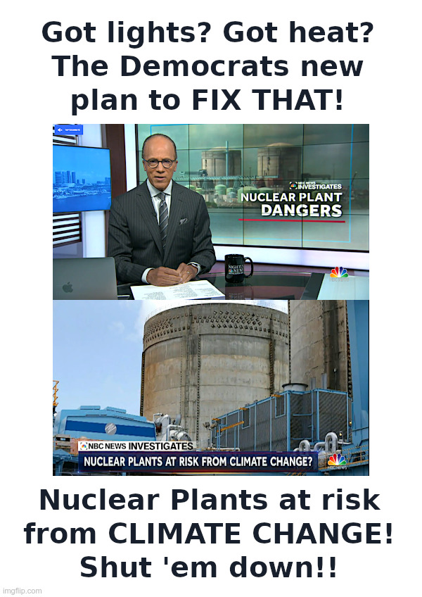 Is There Anything Else Democrats Can Shut Down? | image tagged in nuclear power,green energy,windmill,solar power,cold,winter | made w/ Imgflip meme maker