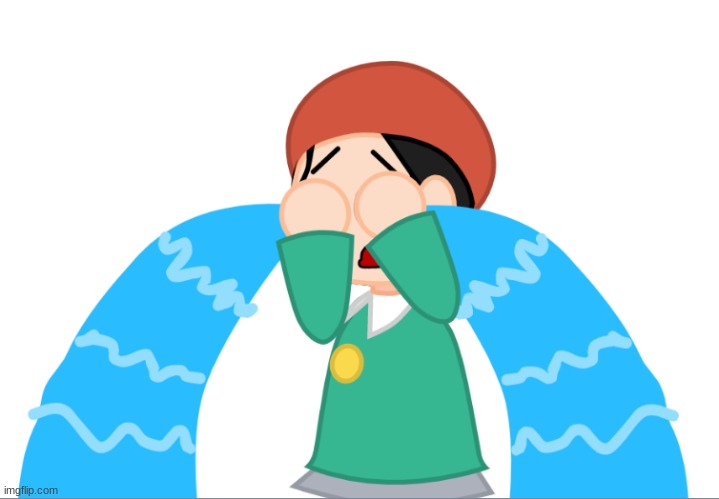 Adeleine Crying | image tagged in artwork,oc,fanart,crying,kirby | made w/ Imgflip meme maker