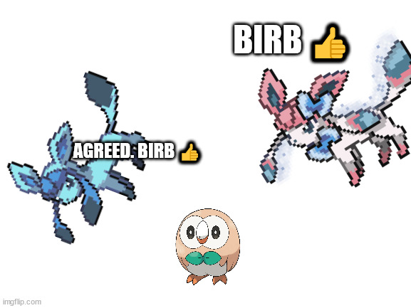me and frost be like | BIRB 👍; AGREED. BIRB 👍 | made w/ Imgflip meme maker