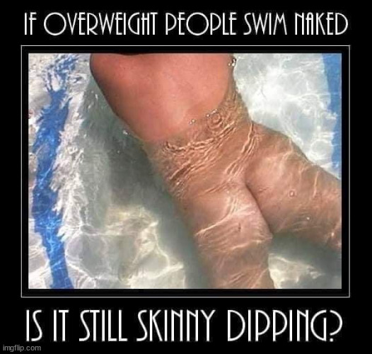 Skinny Dipping | image tagged in skinny dipping | made w/ Imgflip meme maker